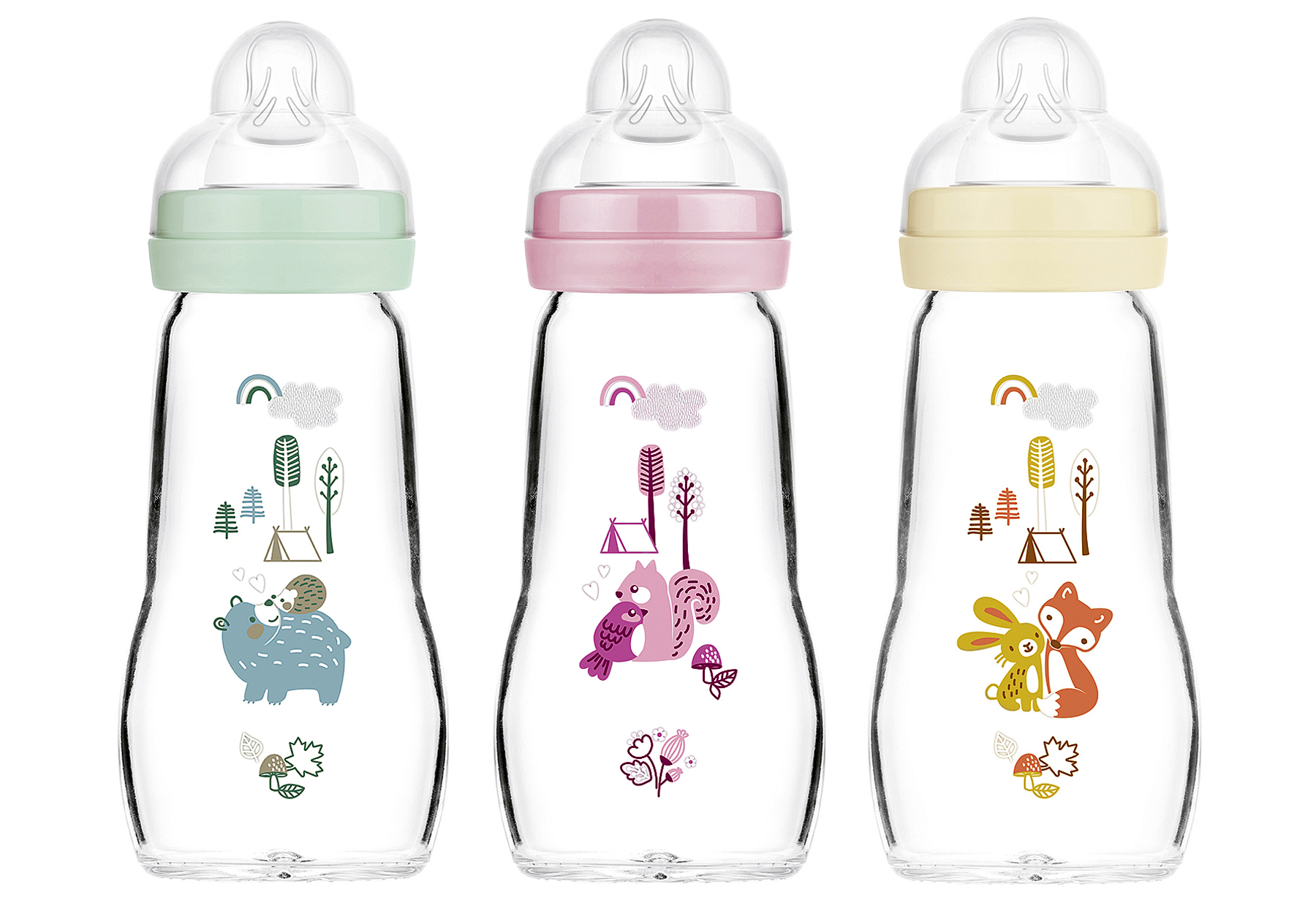 Babyflasche Feel Good Elements 3fach sortiert