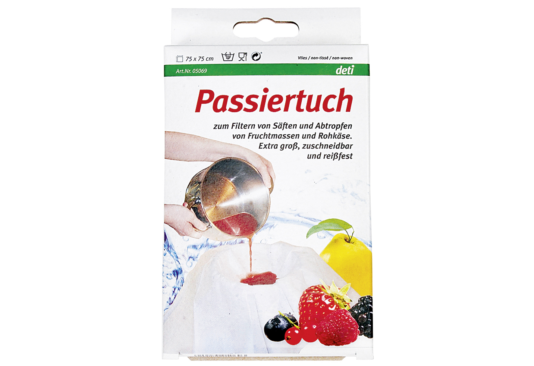 Passiertuch 75 x 75 cm weiß