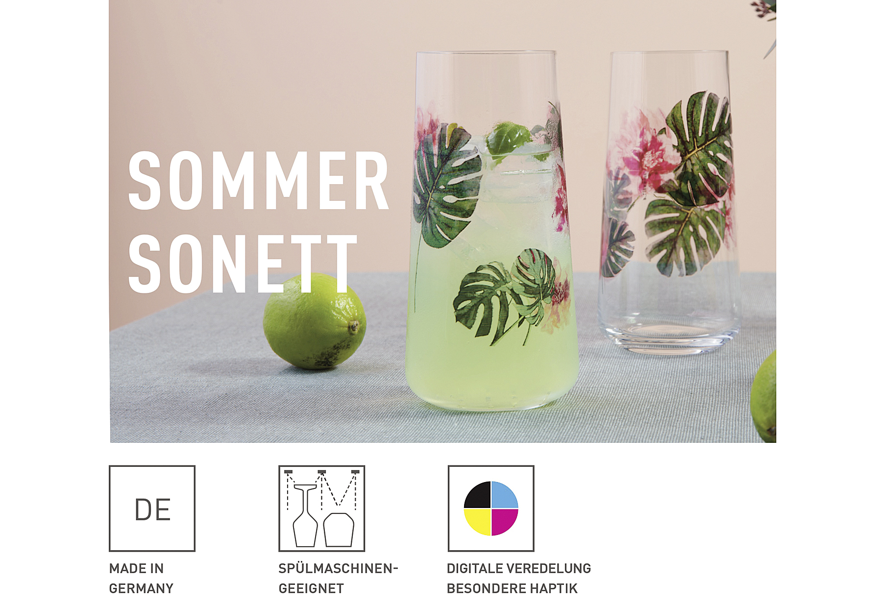 Sommersonett Universalglas D-Tox 2er Set