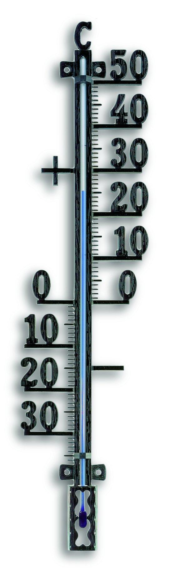 Innen/Außenthermometer Metall rostfrei 42cm