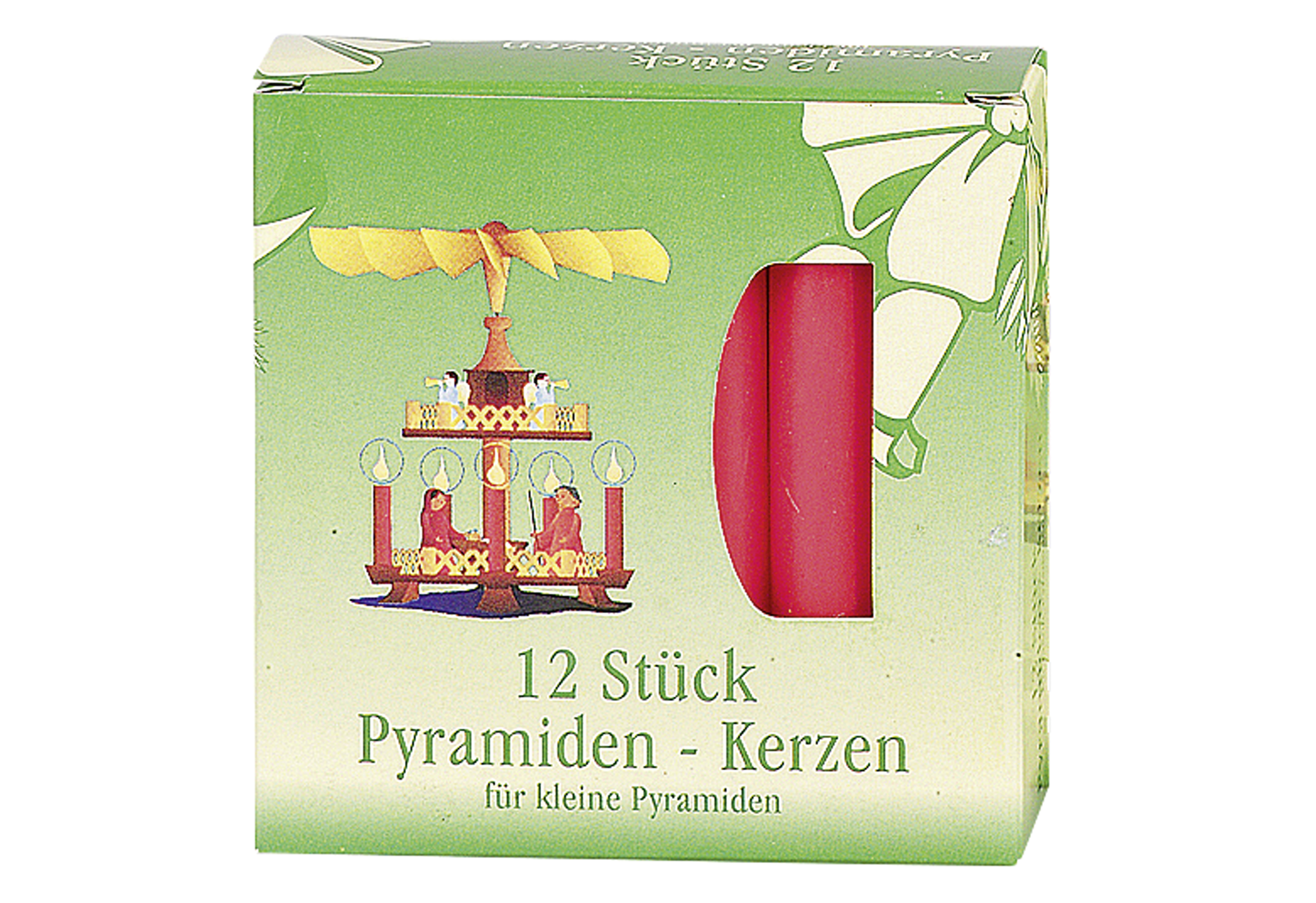 Pyramidenkerze 10cm Ø1,7cm rot 12 Pack