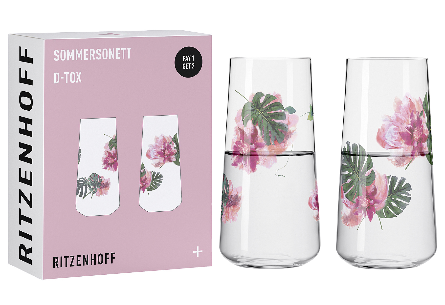 Sommersonett Universalglas D-Tox 2er Set