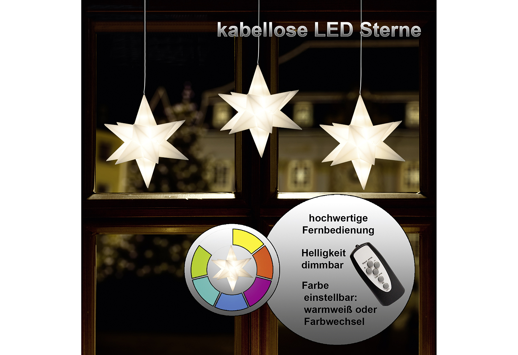 Sterne LED 3er Set