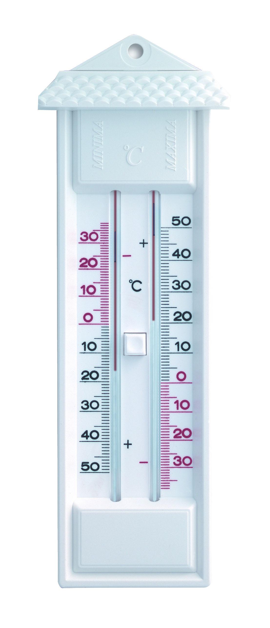 Maxi-Mini-Thermometer 23cm weiß