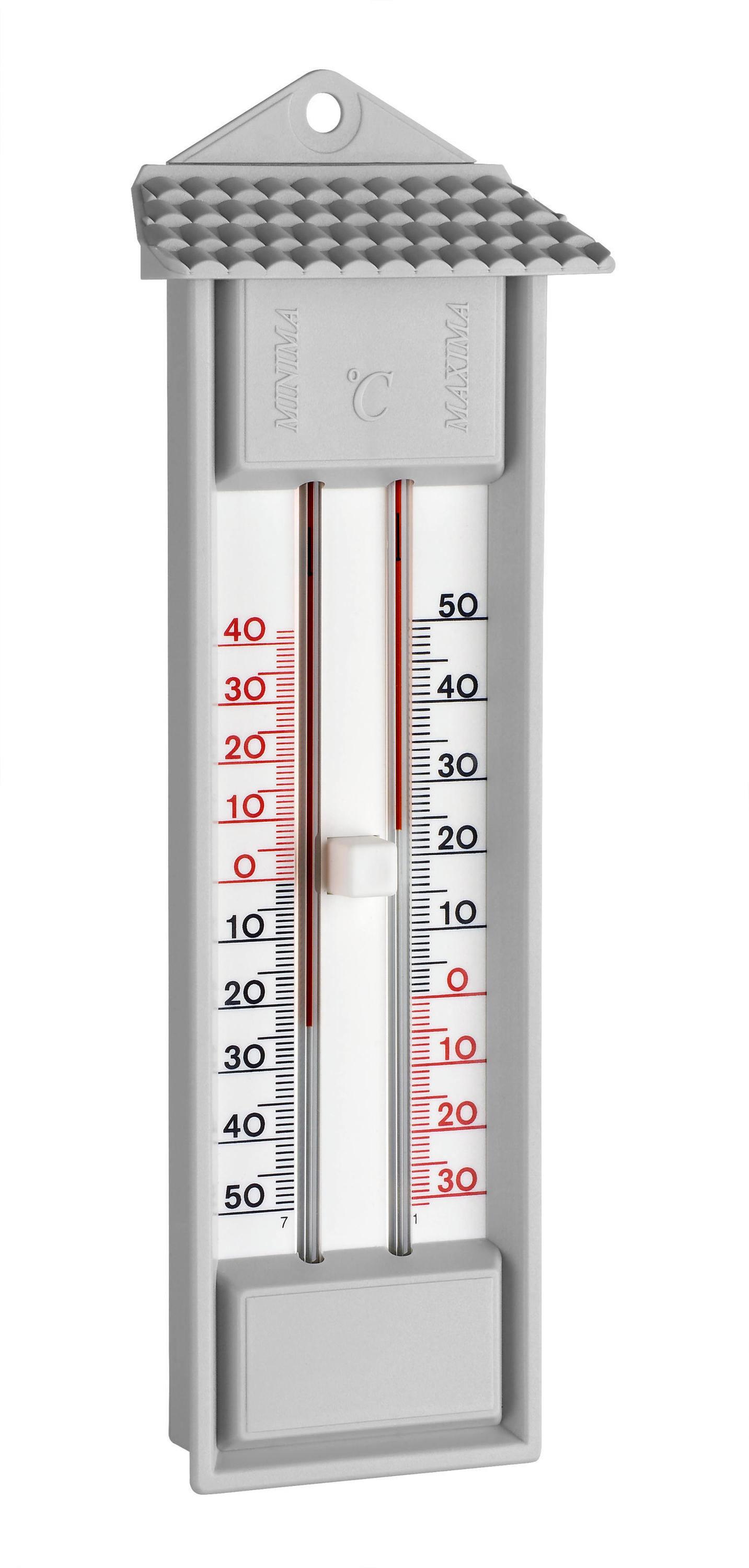 Max-Min-Thermometer 23cm grau